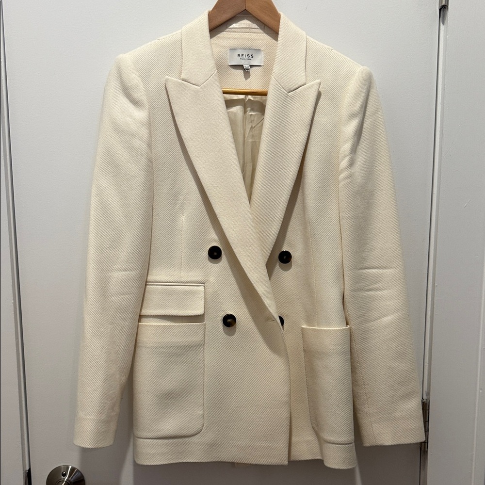 Reid’s Women's Ivory Double-Breasted Blazer US Size 6